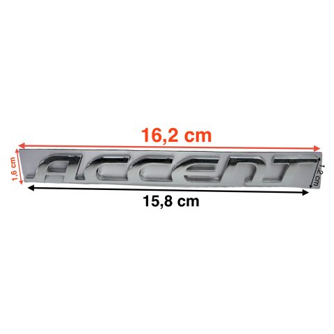 Hyundai Accent 06-18 Arka Bagaj Krom Accent Yazısı
