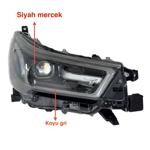 Toyota Hilux 21-24 Sağ Far (mercekli/içi Koyu Grisiyah Mercek)/ Hilux Yazılı-Invincible)